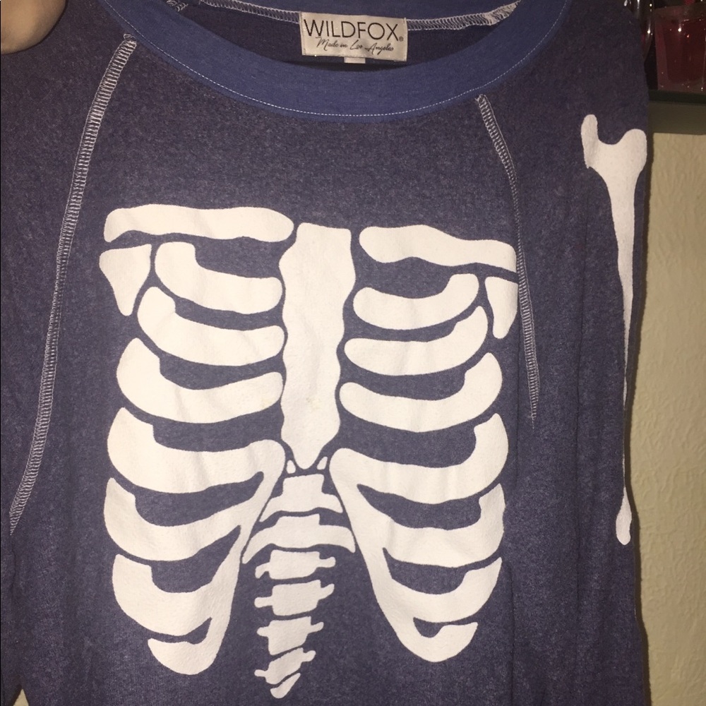 NWOT Wildfox Bones Kim’s Inside Out sweater